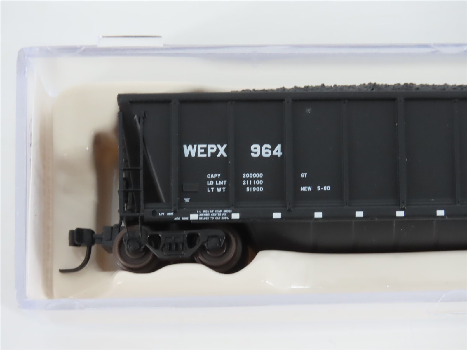N Scale Atlas 43807-15 WEPX Wisconsin Electric Power Coalveyor #964 w/ Load