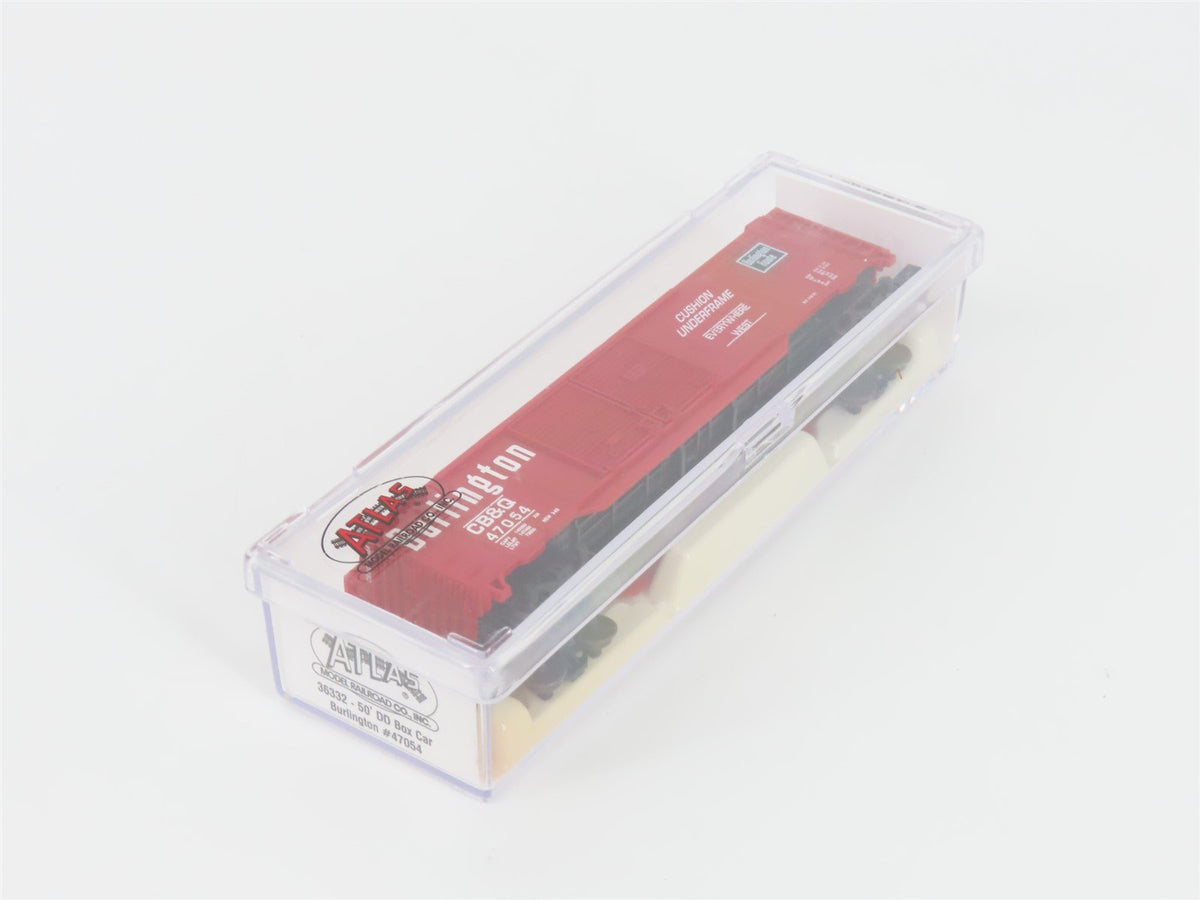 N Scale Atlas 36332 CB&amp;Q Burlington Route 50&#39; Double Door Box Car #47054