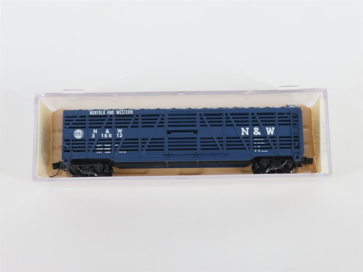 N Scale Atlas 35421 N&amp;W Norfolk &amp; Western 50&#39; Stock Car #316612