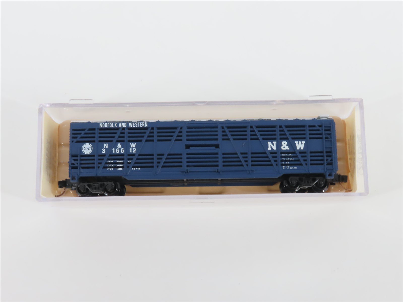 N Scale Atlas 35421 N&W Norfolk & Western 50' Stock Car #316612