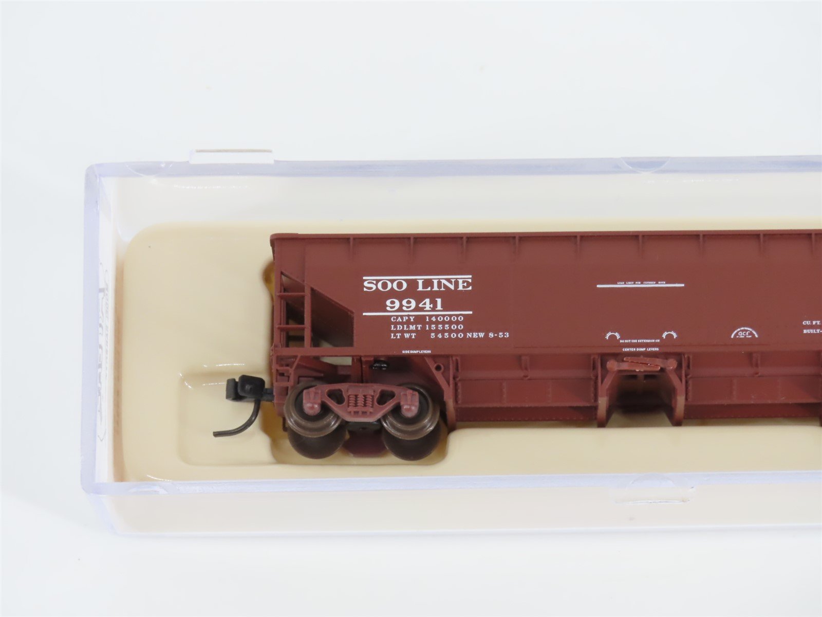 N Scale Atlas 34775-6 SOO Line 2-Bay 70 Ton Hart Ballast Hopper #9941