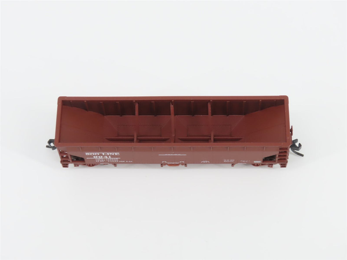 N Scale Atlas 34775-6 SOO Line 2-Bay 70 Ton Hart Ballast Hopper #9941
