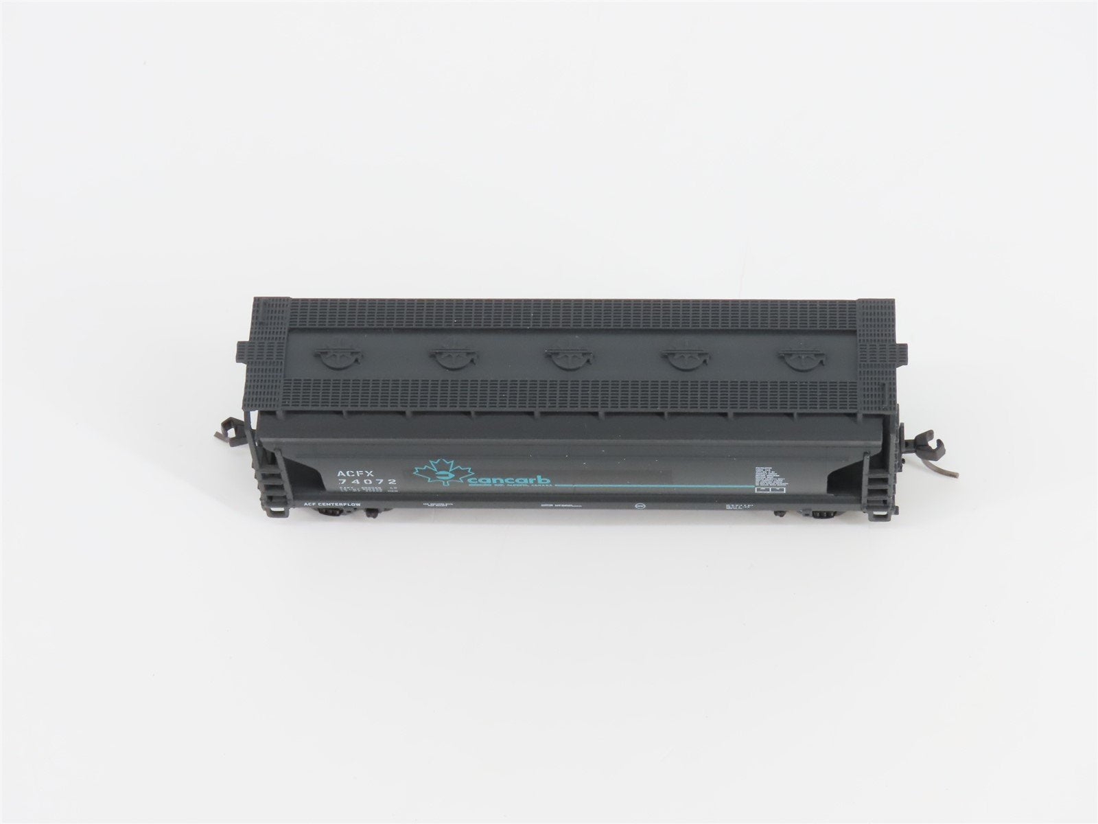 N Scale Atlas Trainman 50006108 ACFX Cancarb 3-Bay Covered Hopper #74072