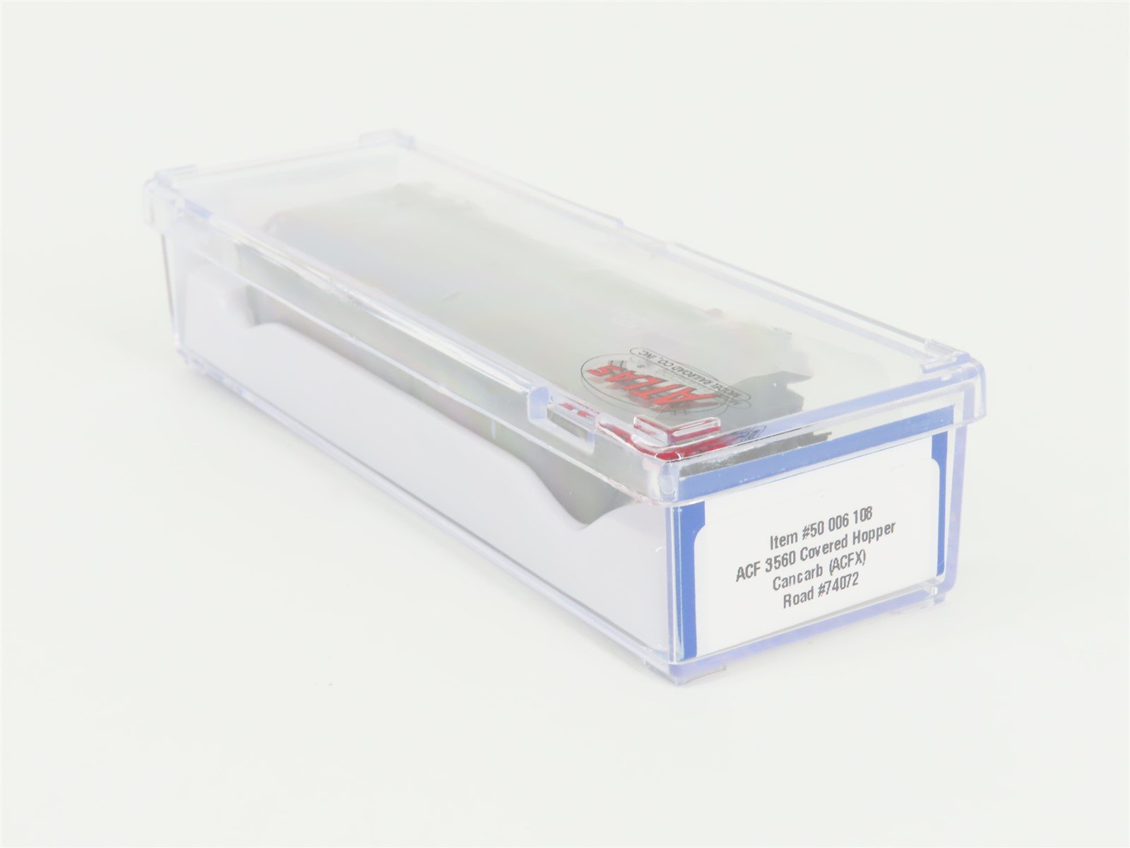 N Scale Atlas Trainman 50006108 ACFX Cancarb 3-Bay Covered Hopper #74072