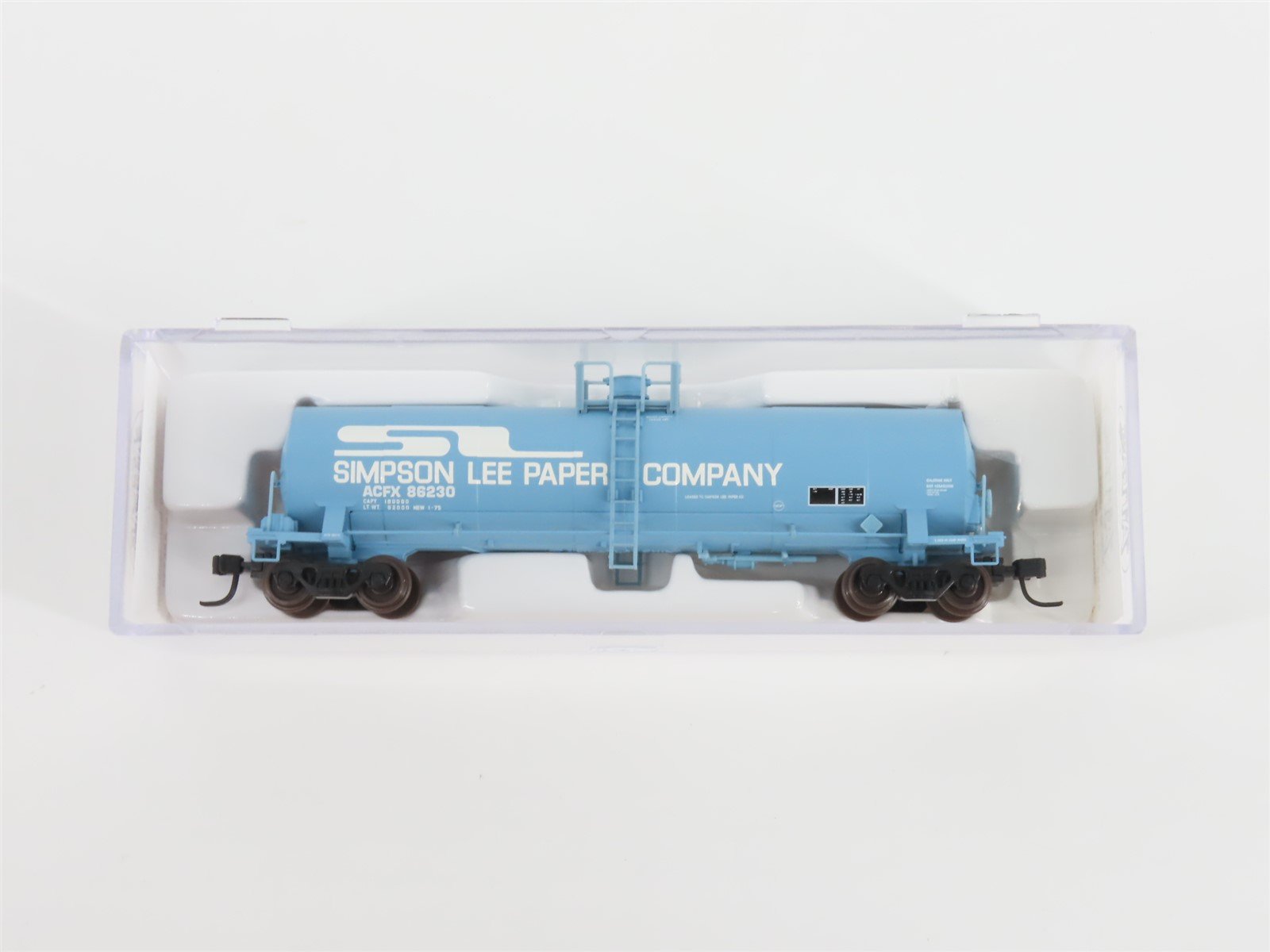 N Scale Atlas 40582 ACFX Simpson Lee Paper 17,360 Gallon Tank Car #86230