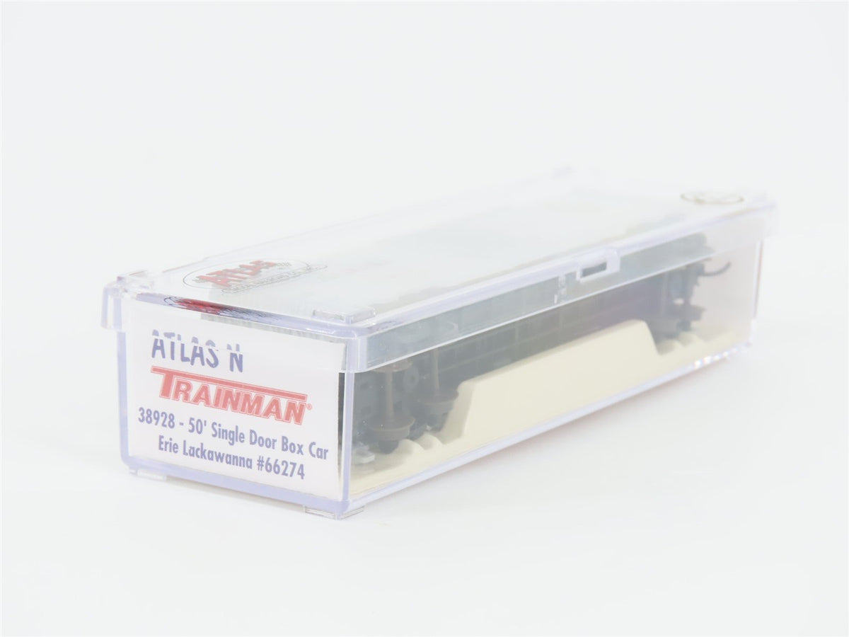 N Scale Atlas Trainman 38928 EL Erie Lackawanna 50&#39; Single Door Box Car #66274