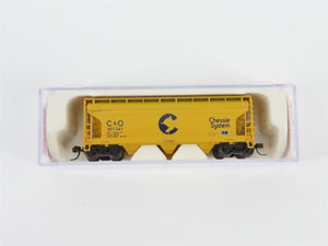 N Scale Atlas Trainman 39921 C&O Chessie System 3-Bay Covered Hopper #601341