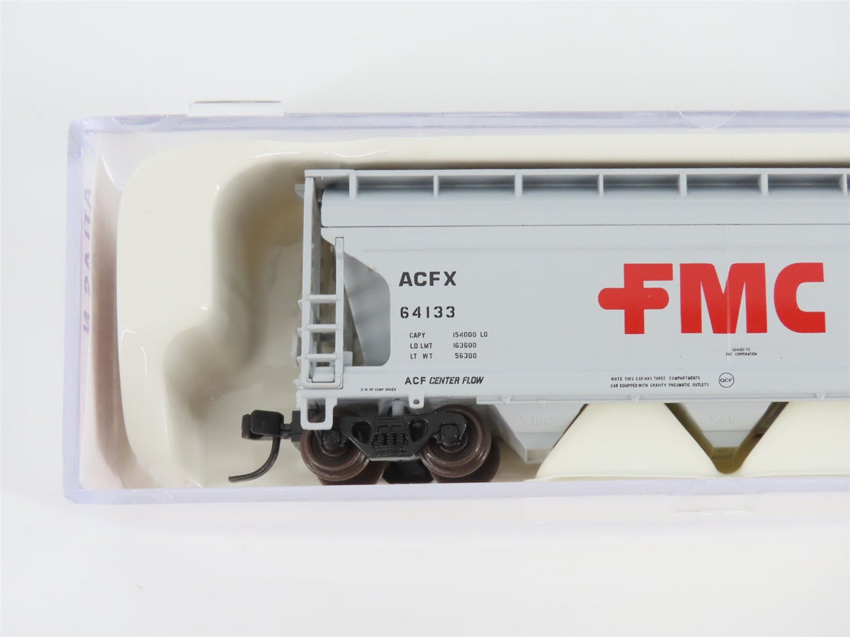 N Scale Atlas Trainman 39914A ACFX FMC Chemicals 3-Bay Covered Hopper #64133