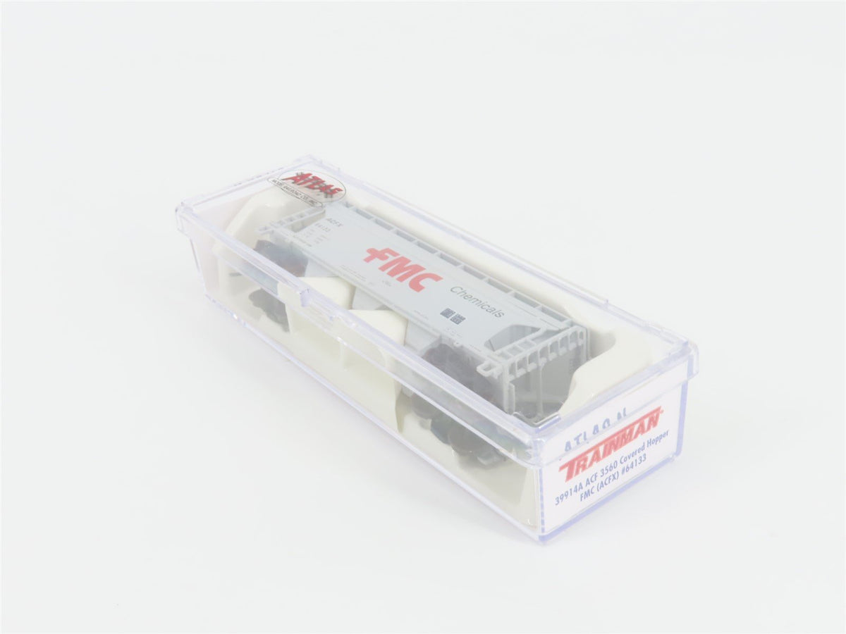 N Scale Atlas Trainman 39914A ACFX FMC Chemicals 3-Bay Covered Hopper #64133