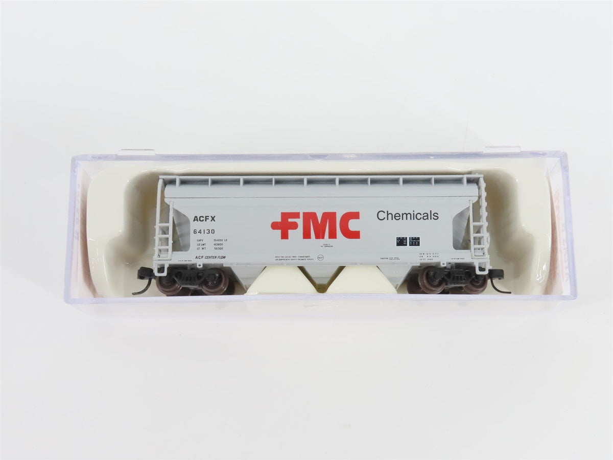 N Scale Atlas Trainman 39913A ACFX FMC Chemicals 3-Bay Covered Hopper #64130