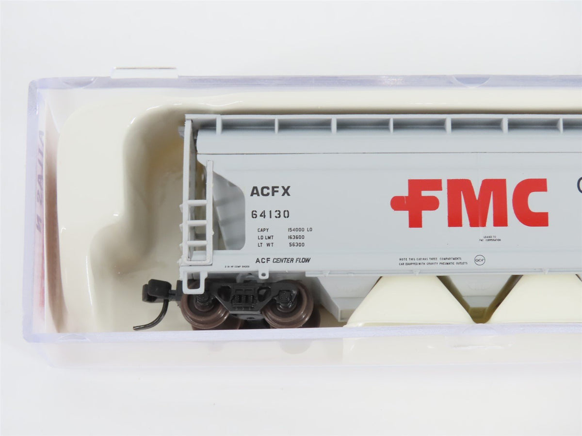 N Scale Atlas Trainman 39913A ACFX FMC Chemicals 3-Bay Covered Hopper #64130
