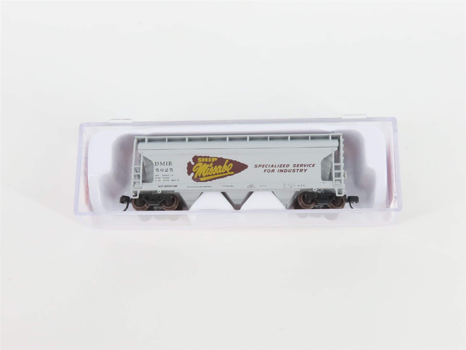 N Scale Atlas Trainman 39906A DMIR Ship Missabe 3-Bay Covered Hopper #5025