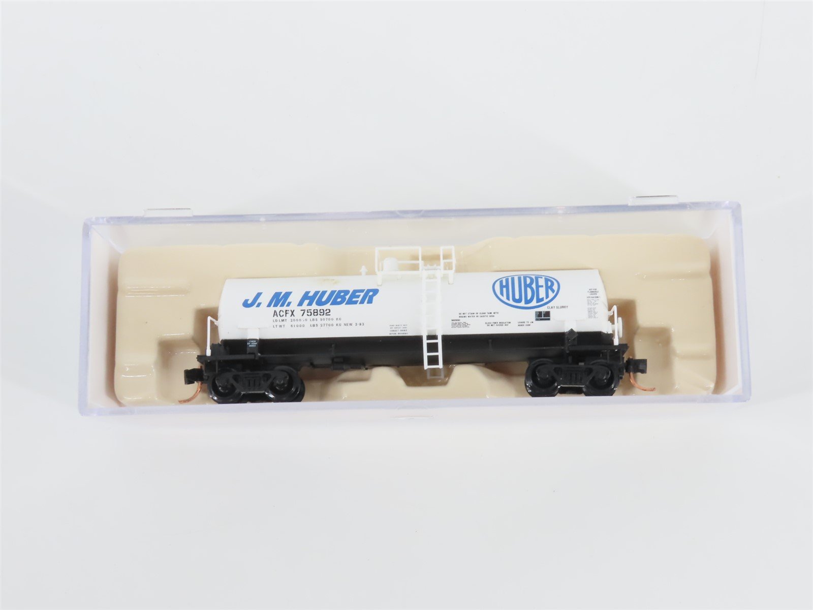 N Scale Atlas 34823 ACFX JM Huber Kaolin Tank Car #75892
