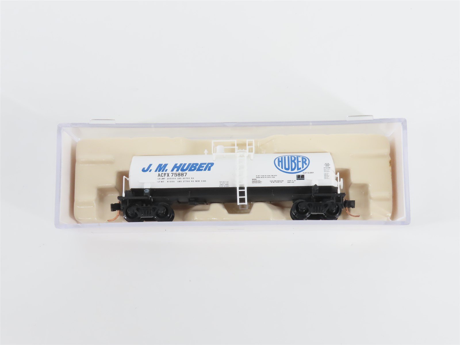 N Scale Atlas 34822 ACFX JM Huber Kaolin Tank Car #75887
