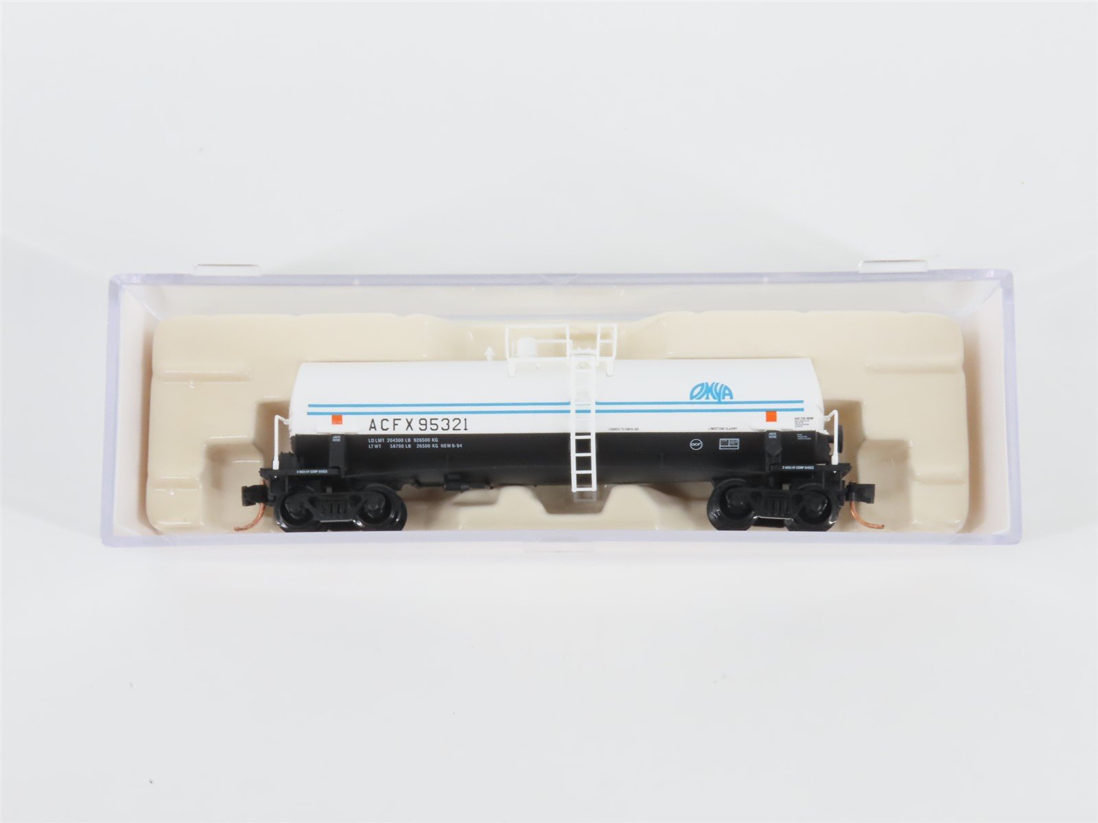 N Scale Atlas 34831 ACFX Omya Kaolin Tank Car #95321
