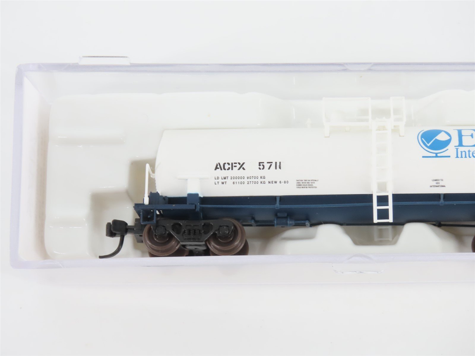 N Scale Atlas 34871 ACFX ECC International Kaolin Tank Car Custom Road #75711