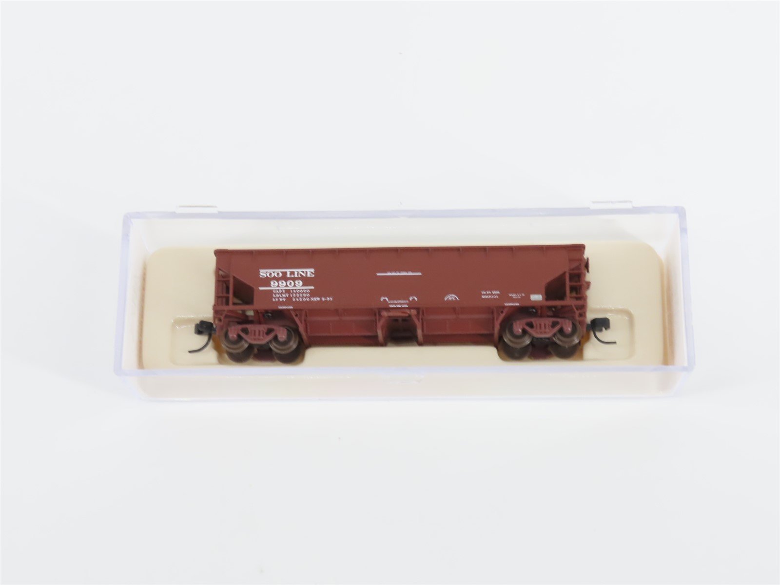 N Scale Atlas 34775-3 SOO Line 2-Bay 70 Ton Hart Ballast Hopper #9909