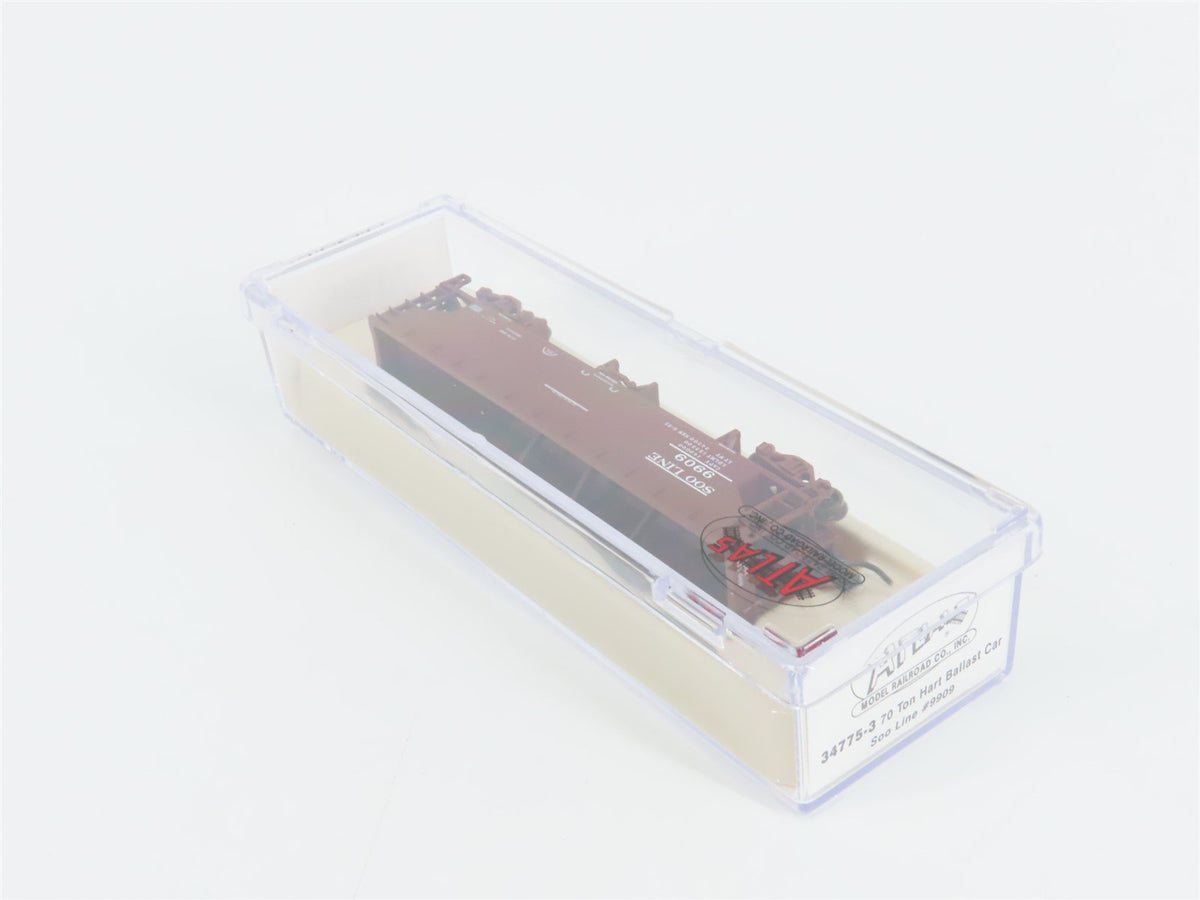 N Scale Atlas 34775-3 SOO Line 2-Bay 70 Ton Hart Ballast Hopper #9909