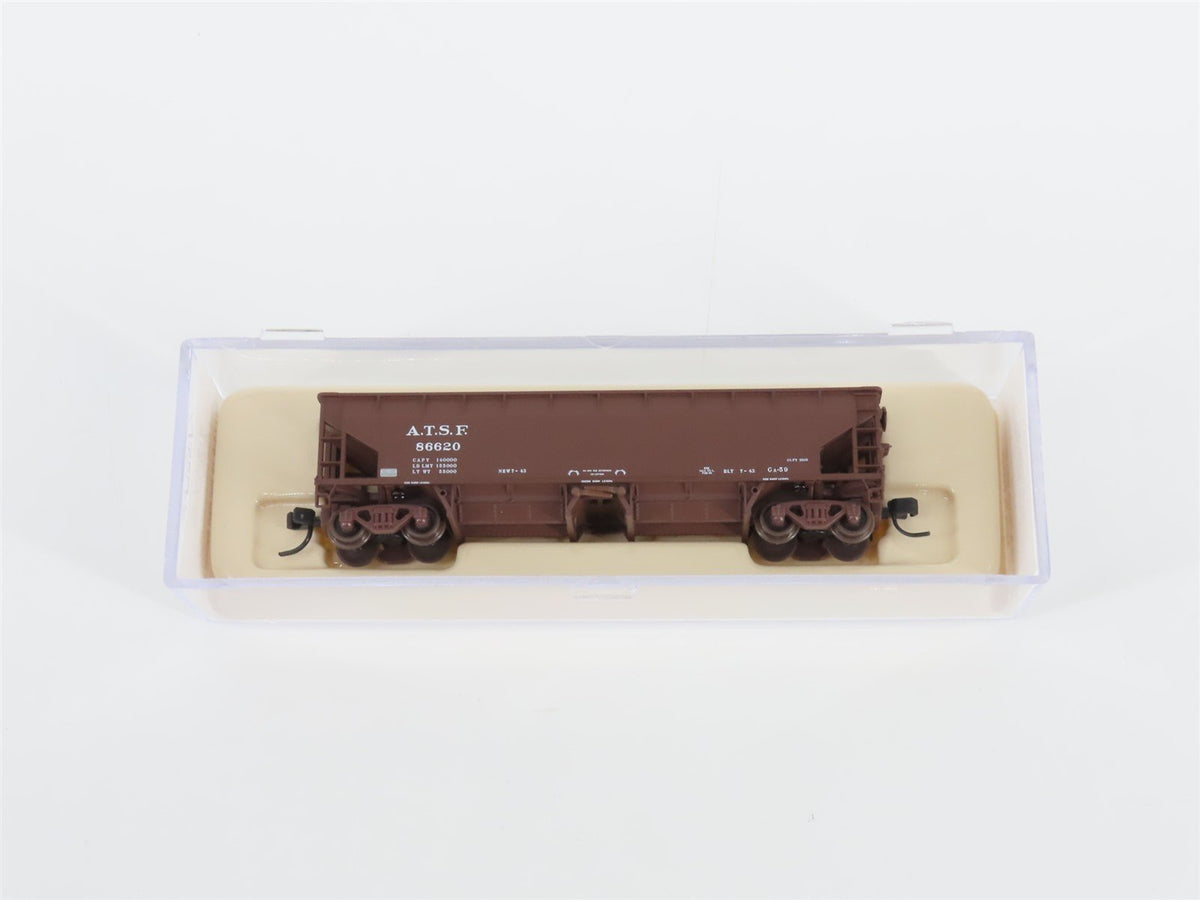 N Scale Atlas 34774-6 ATSF Santa Fe 2-Bay 70 Ton Hart Ballast Hopper #86620
