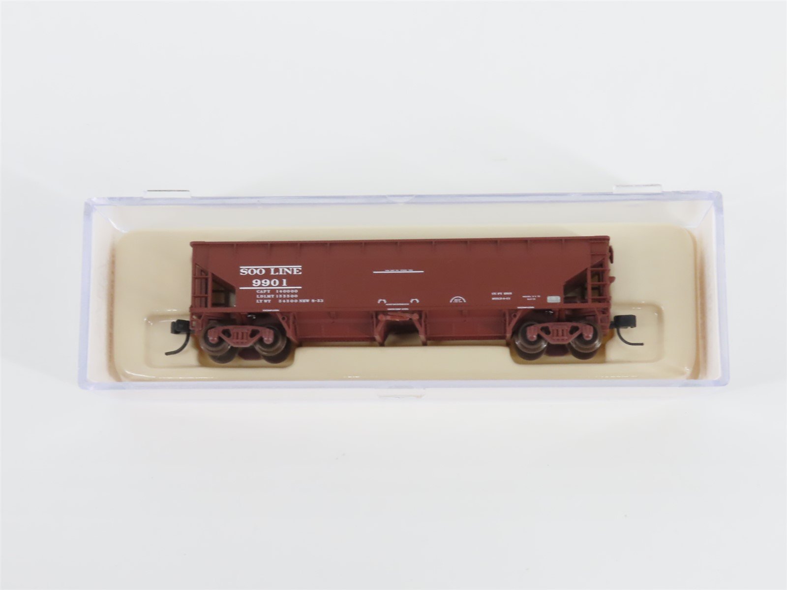 N Scale Atlas 34775-1 SOO Line 2-Bay 70 Ton Hart Ballast Hopper #9901