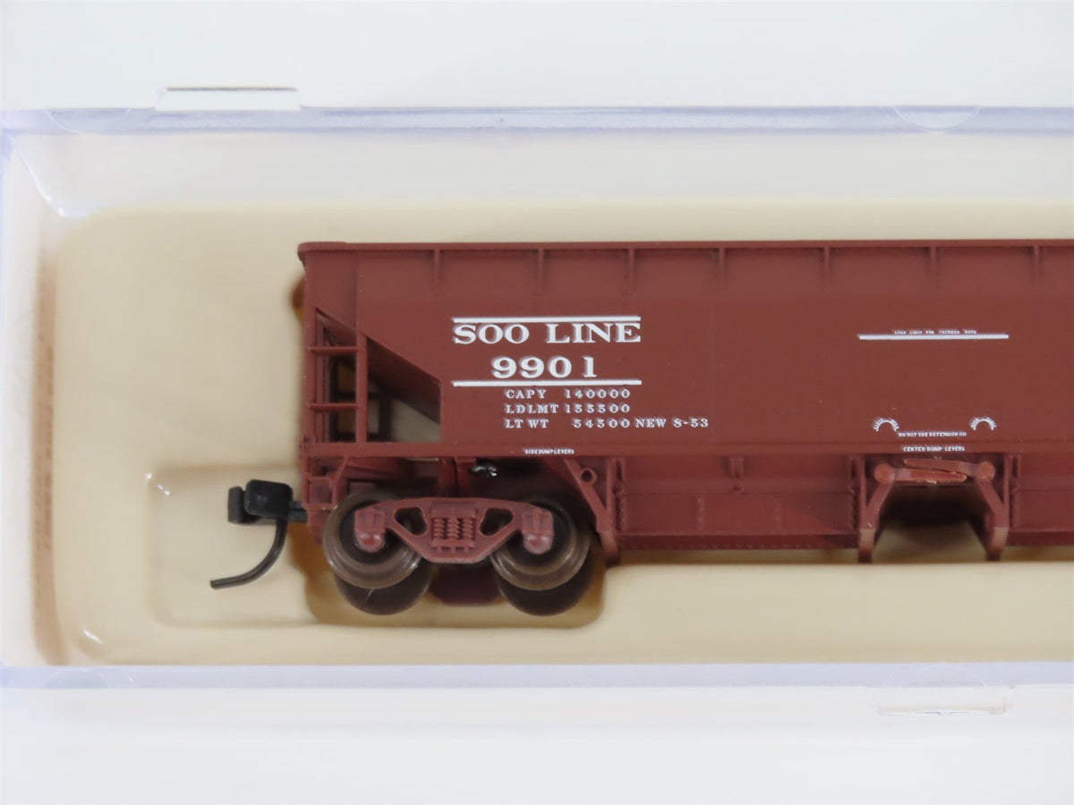 N Scale Atlas 34775-1 SOO Line 2-Bay 70 Ton Hart Ballast Hopper #9901