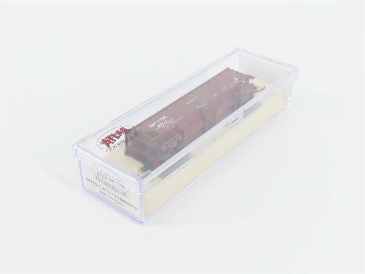 N Scale Atlas 34775-1 SOO Line 2-Bay 70 Ton Hart Ballast Hopper #9901