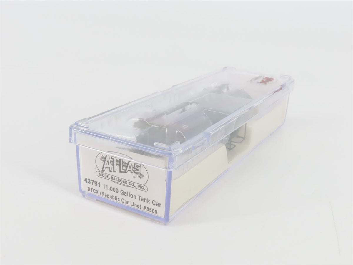 N Scale Atlas 43791 RTCX Republic Car Line 11,000 Gallon Tank Car #8500