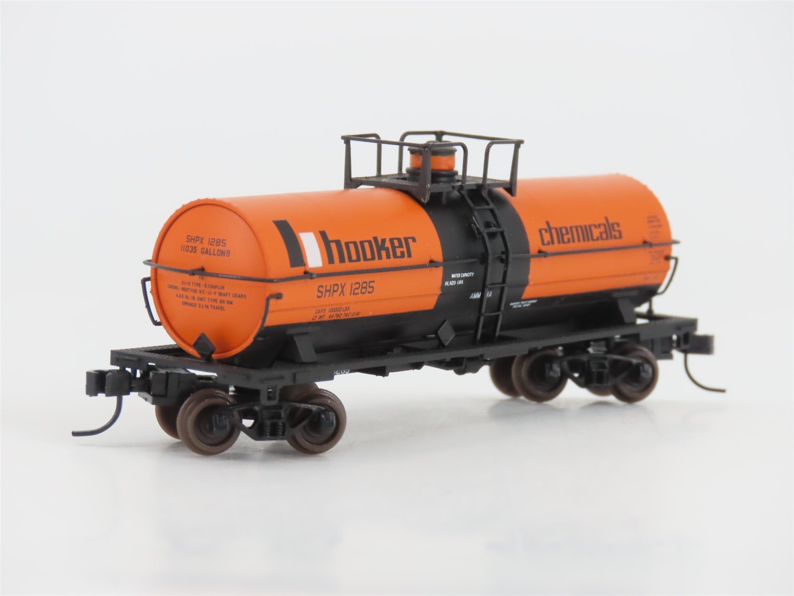N Scale Atlas 43772 SHPX Hooker Chemicals 11,000 Gallon Tank Car #1285