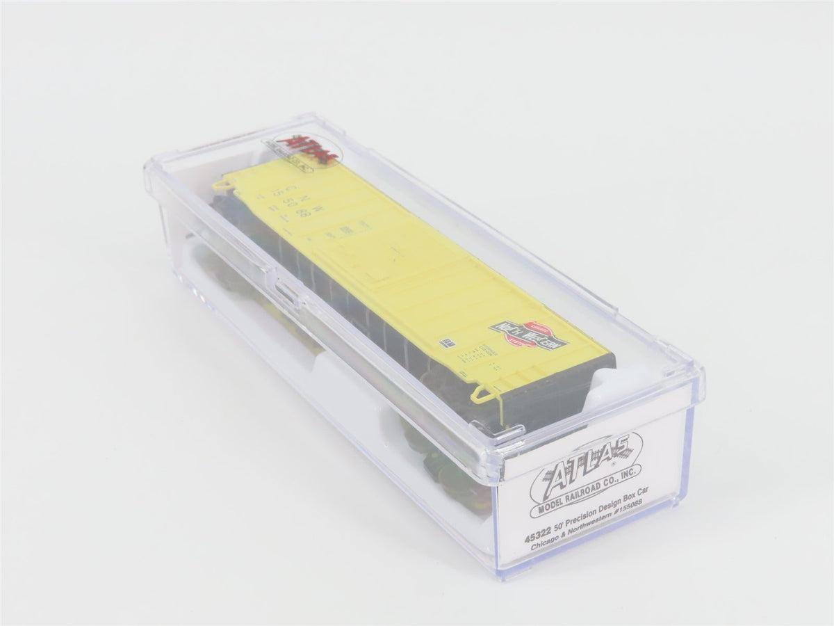 N Scale Atlas 45322 CNW Chicago North Western 50&#39; Single Door Box Car #155088