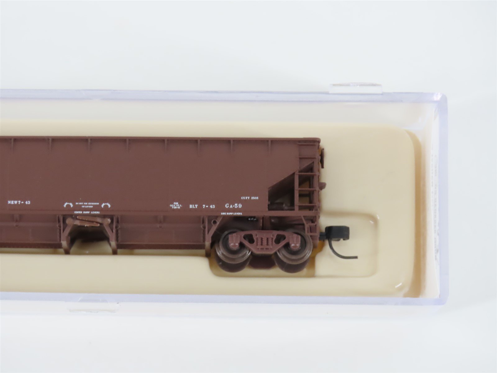 N Scale Atlas 34774-5 ATSF Santa Fe 2-Bay 70 Ton Hart Ballast Hopper #86611