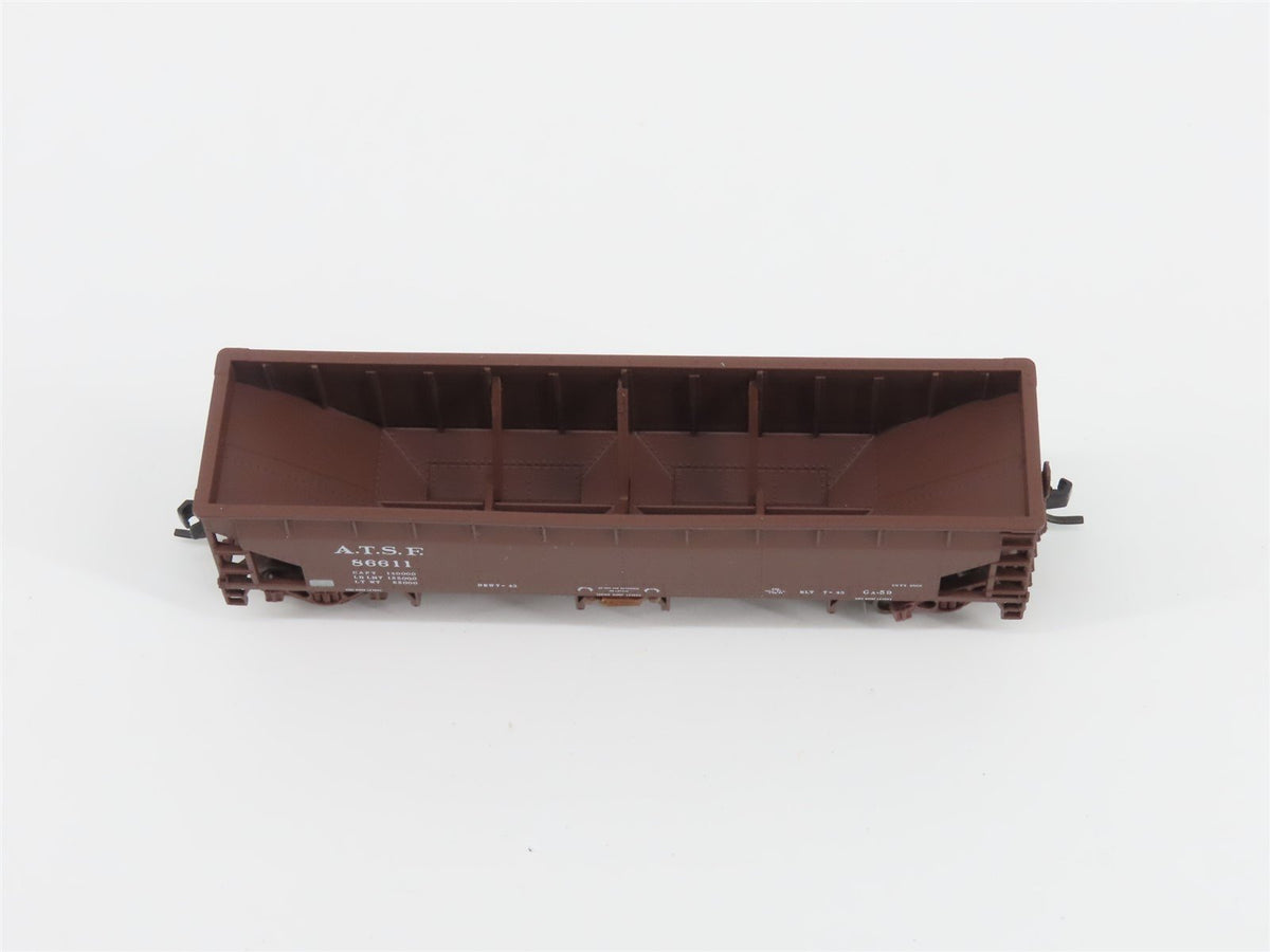 N Scale Atlas 34774-5 ATSF Santa Fe 2-Bay 70 Ton Hart Ballast Hopper #86611