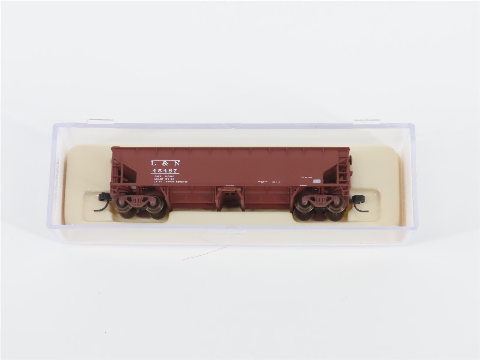 N Scale Atlas 34772-5 L&N Louisville & Nashville 2-Bay Ballast Hopper #45487