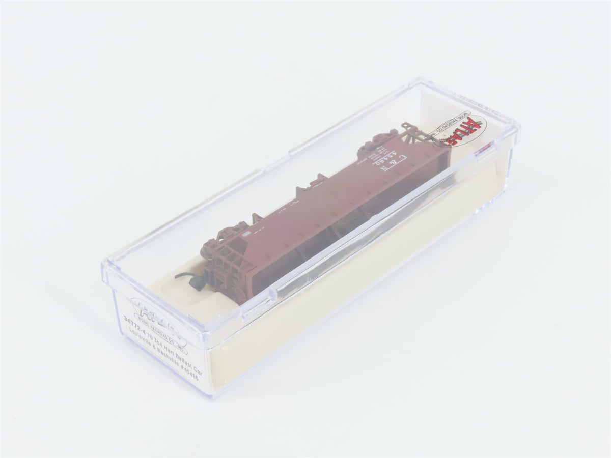 N Scale Atlas 34772-4 L&amp;N Louisville &amp; Nashville 2-Bay Ballast Hopper #45480