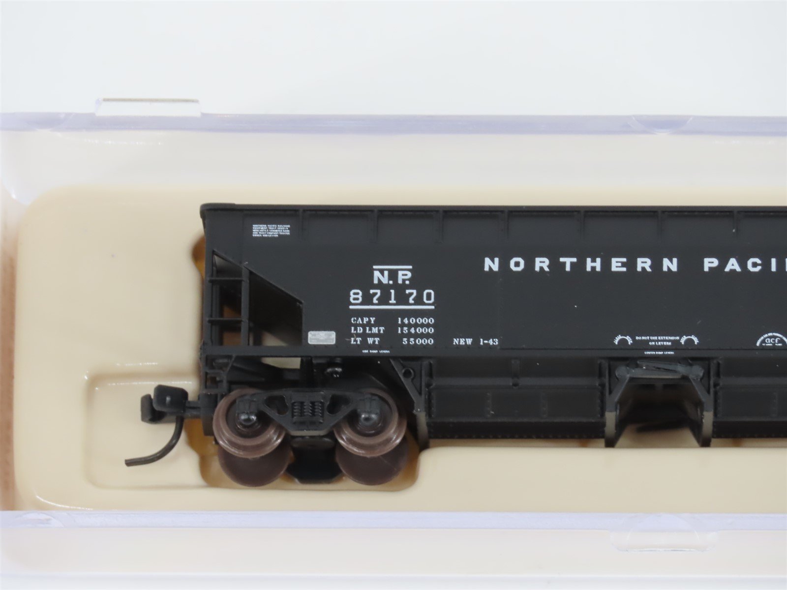 N Scale Atlas 34773-4 NP Northern Pacific 2-Bay 70 Ton Ballast Hopper #87170