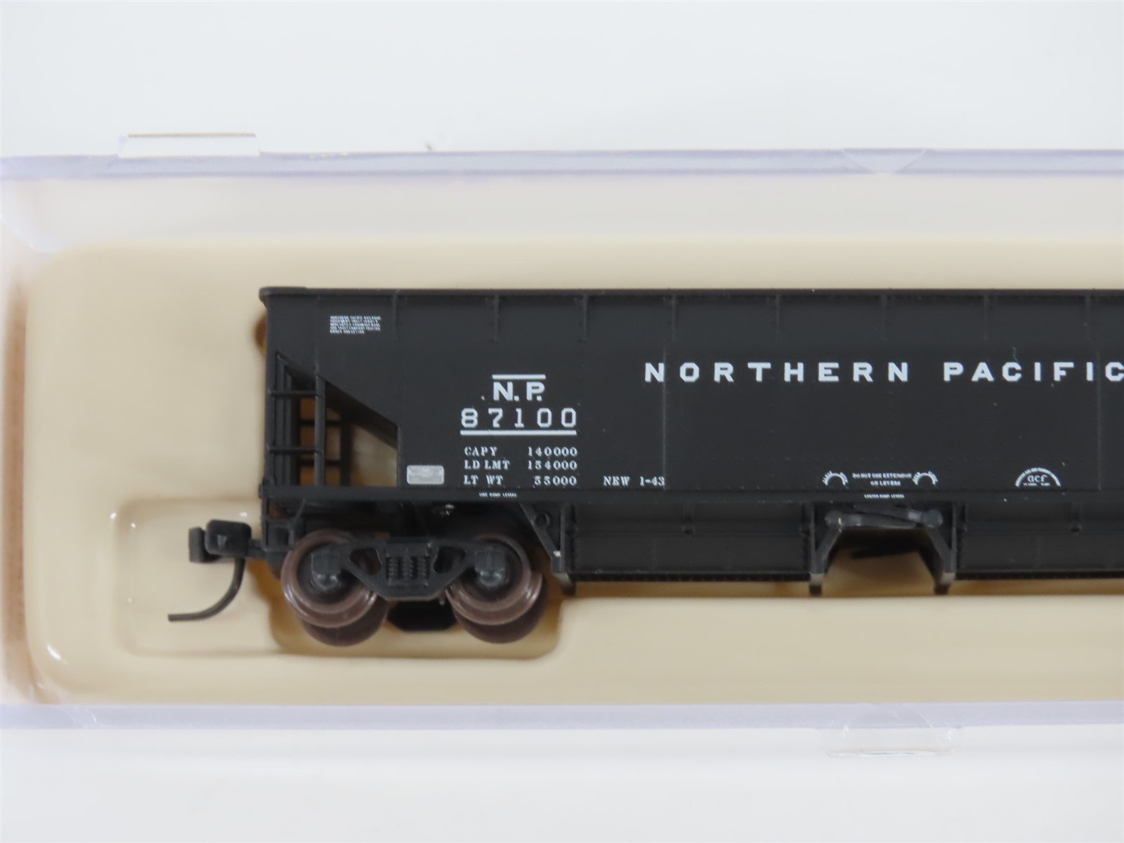 N Scale Atlas 34773-1 NP Northern Pacific 2-Bay 70 Ton Ballast Hopper #87100