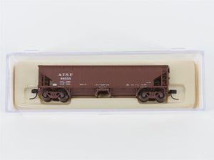 N Scale Atlas 34774-4 ATSF Santa Fe 2-Bay 70 Ton Hart Ballast Hopper #86555