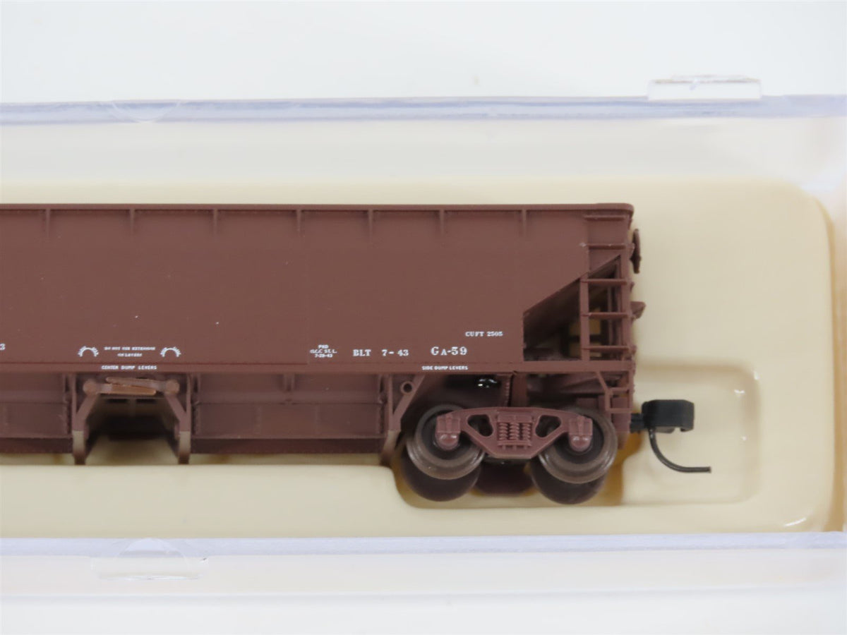 N Scale Atlas 34774-4 ATSF Santa Fe 2-Bay 70 Ton Hart Ballast Hopper #86555