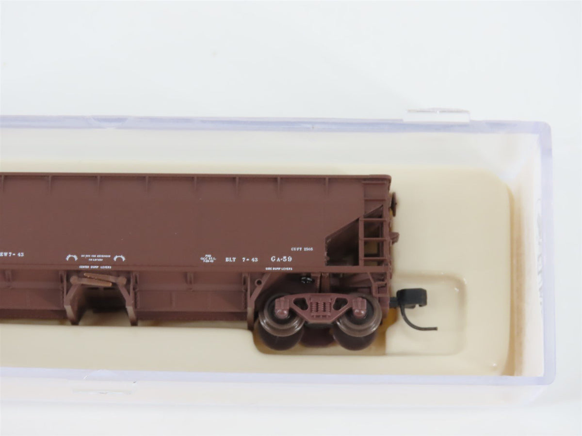 N Scale Atlas 34774-3 ATSF Santa Fe 2-Bay 70 Ton Hart Ballast Hopper #86550
