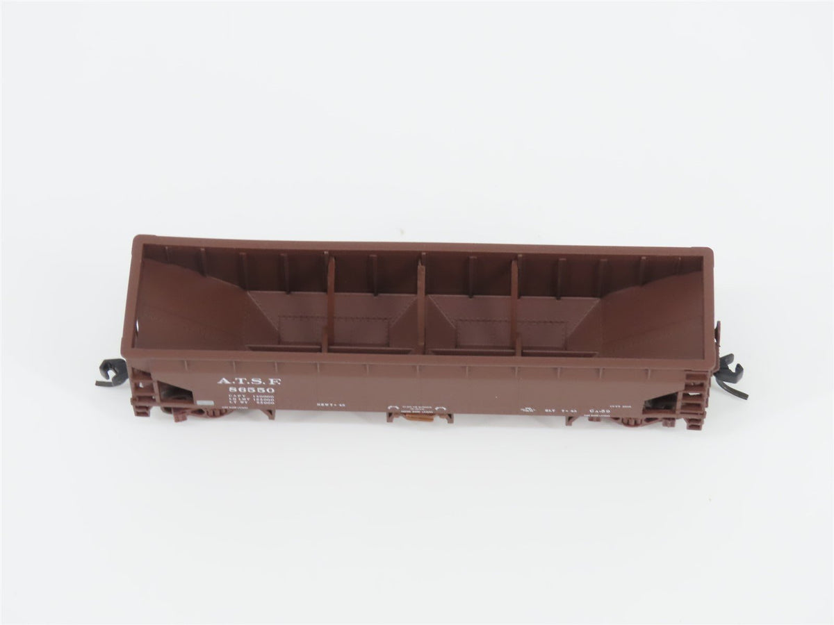 N Scale Atlas 34774-3 ATSF Santa Fe 2-Bay 70 Ton Hart Ballast Hopper #86550