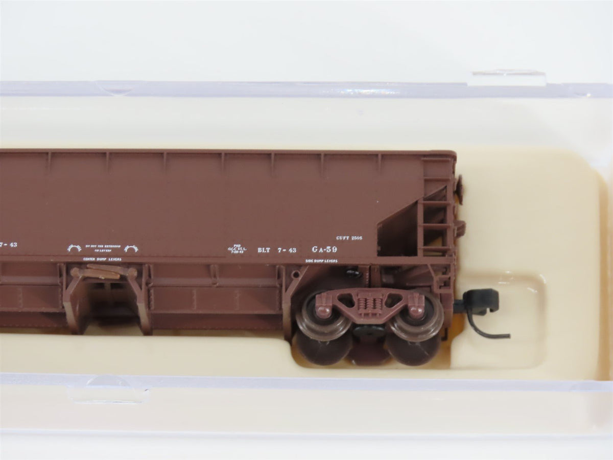 N Scale Atlas 34774-2 ATSF Santa Fe 2-Bay 70 Ton Hart Ballast Hopper #86545