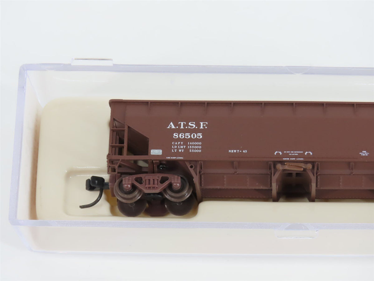 N Scale Atlas 34774-1 ATSF Santa Fe 2-Bay 70 Ton Hart Ballast Hopper #86505