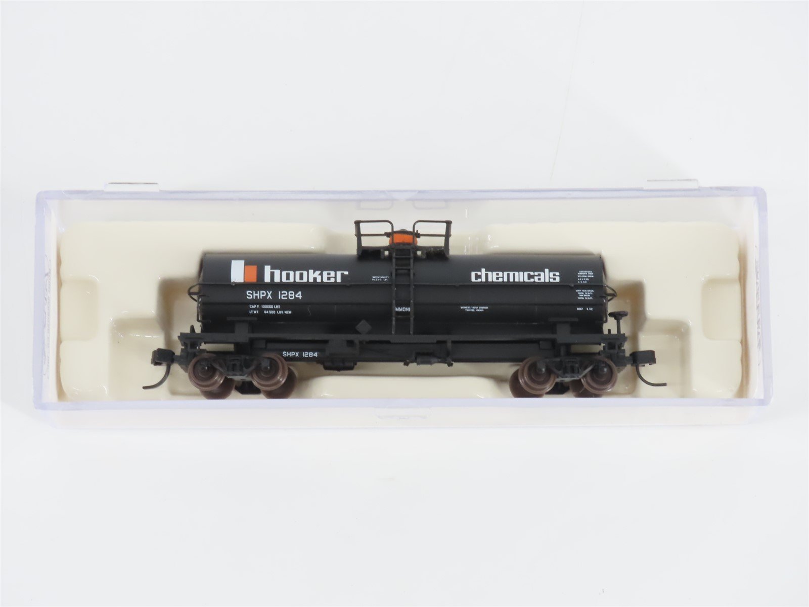 N Scale Atlas 43771 SHPX Hooker Chemicals 11,000 Gallon Tank Car #1284