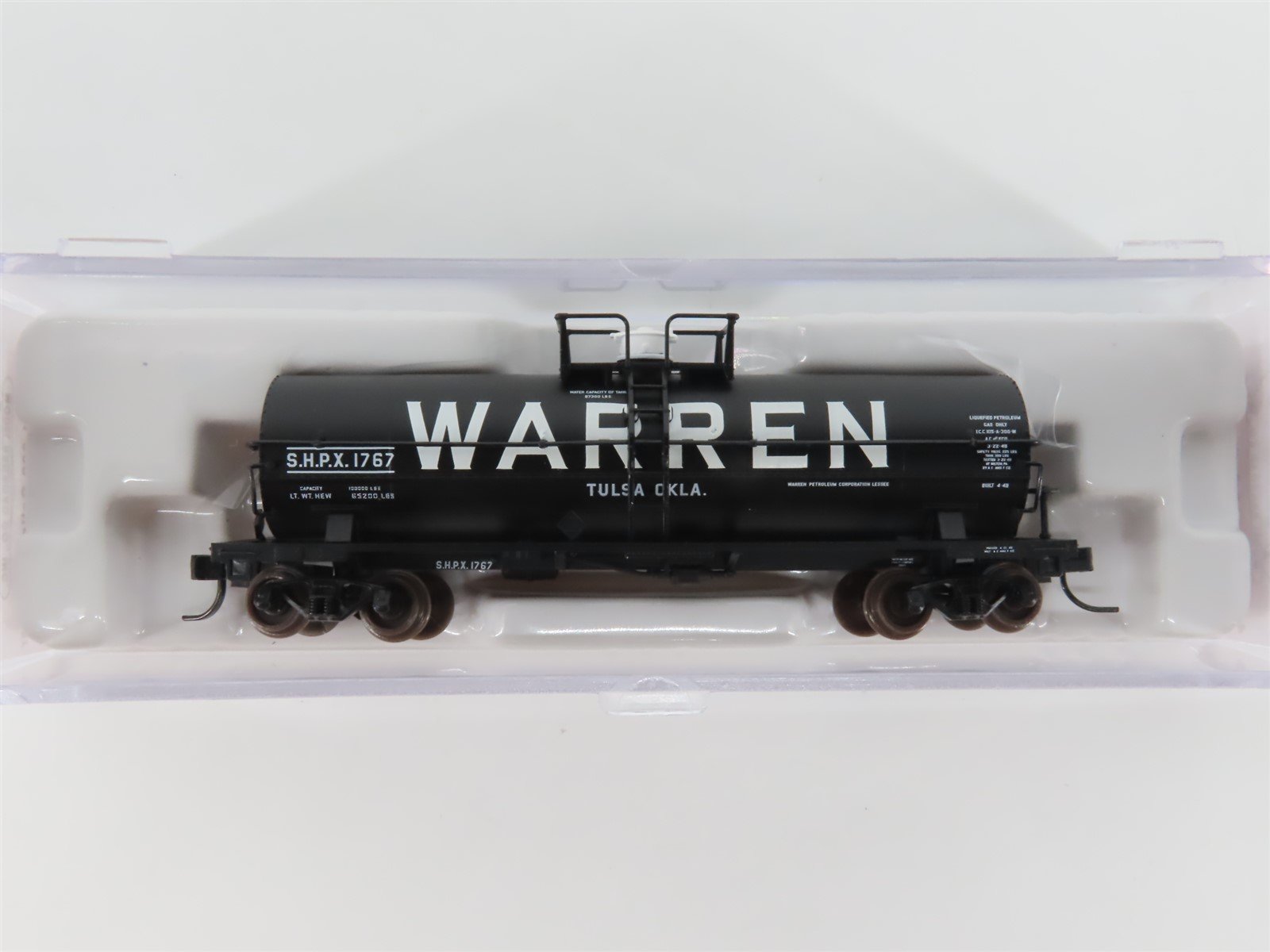 N Scale Atlas 43752 SHPX Warren Petroleum 11,000 Gallon Tank Car #1767