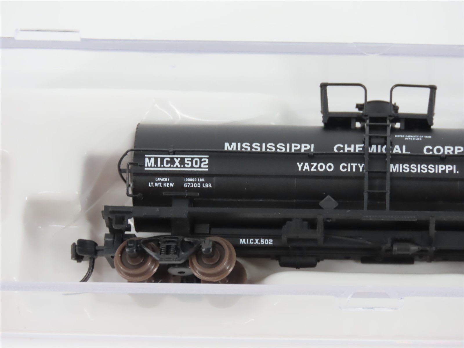 N Scale Atlas 43731 MICX Mississippi Chemical 11,000 Gallon Tank Car #502