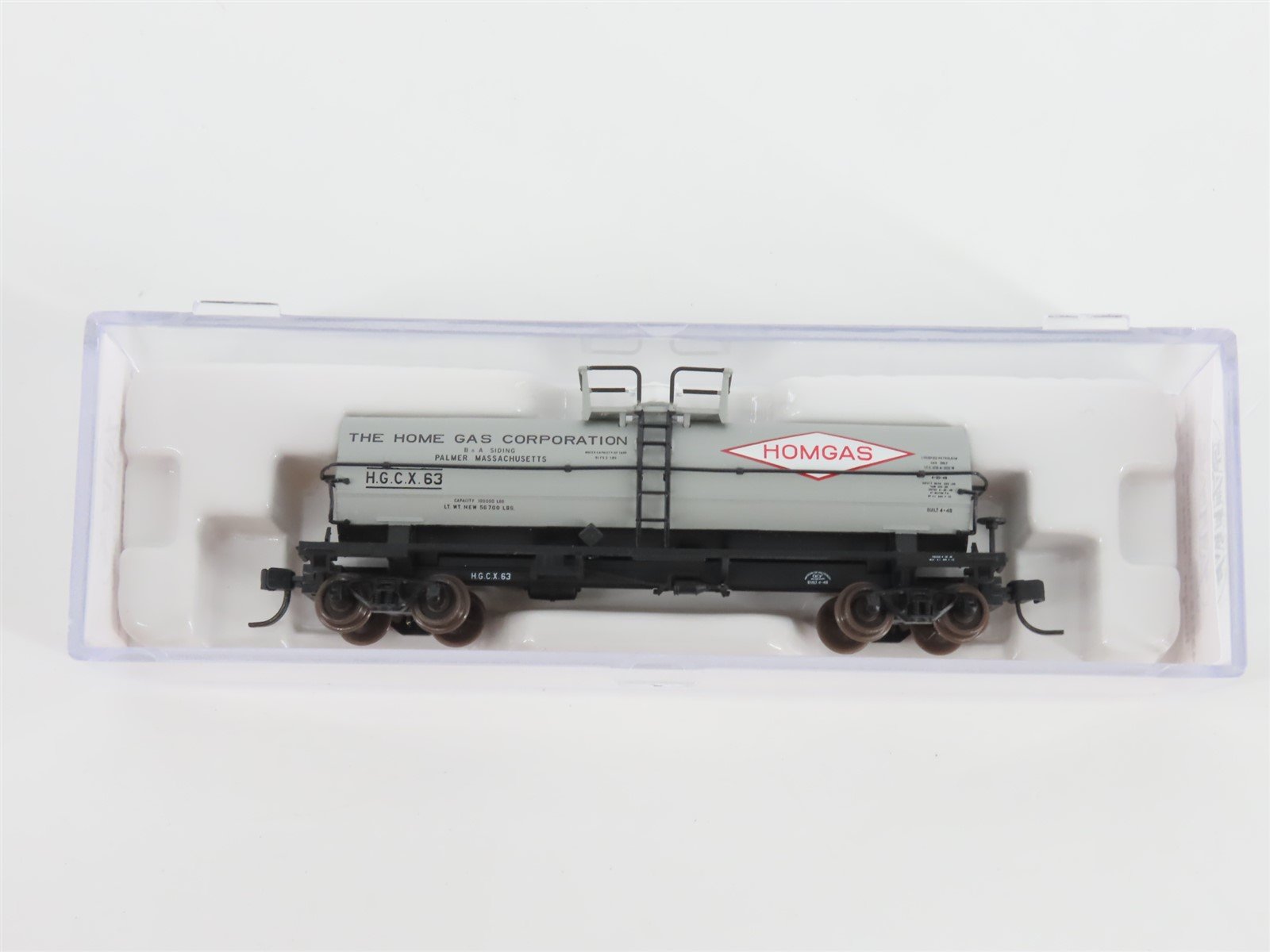 N Scale Atlas 43712 HGCX Homgas 11,000 Gallon Tank Car #63