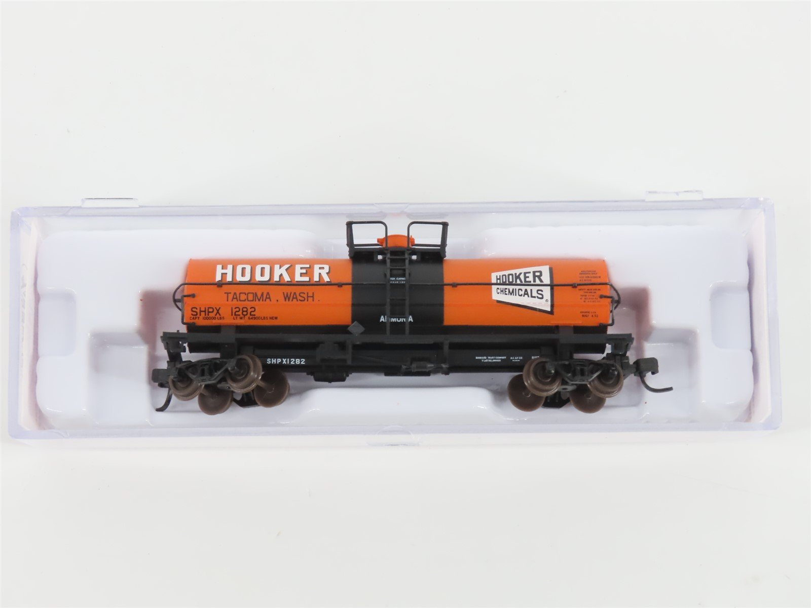 N Scale Atlas 43652 SHPX Hooker Chemicals 11,000 Gallon Tank Car #1282