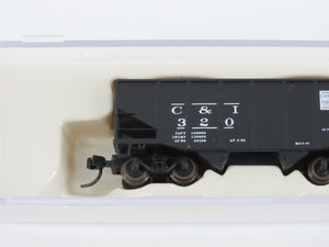 N Scale Atlas 41302 C&I Cambria & Indiana 2-Bay Open Hopper #320 w/ Load