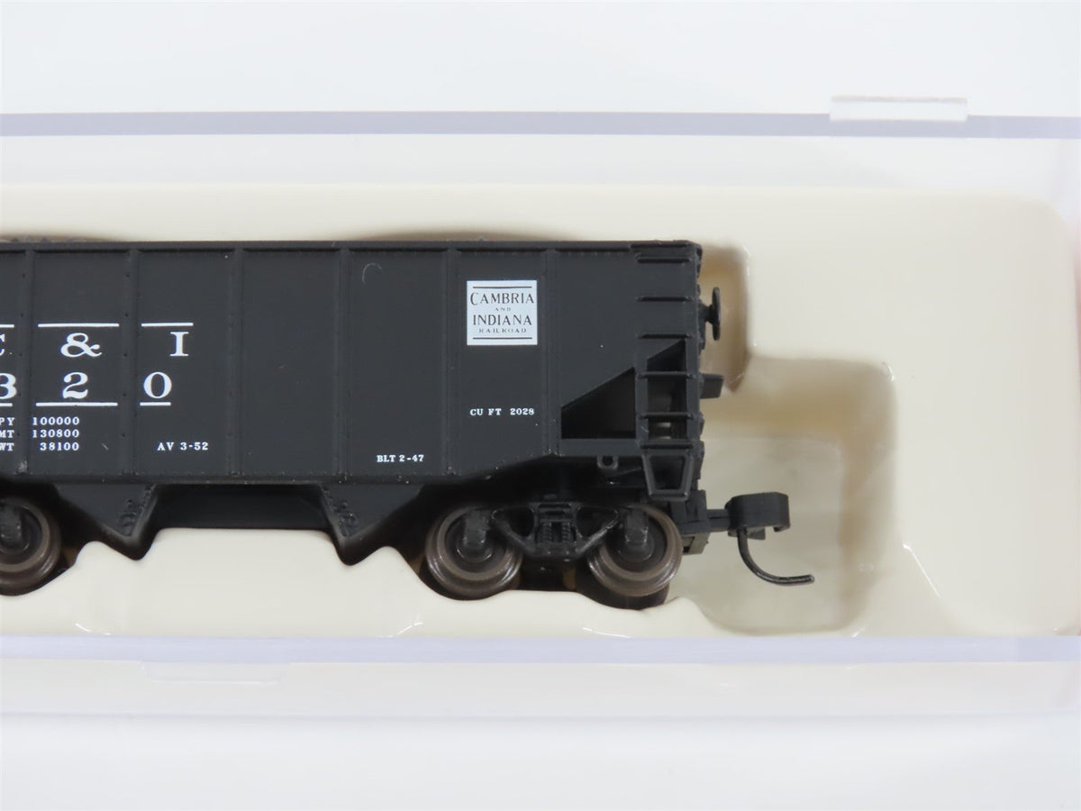 N Scale Atlas 41302 C&amp;I Cambria &amp; Indiana 2-Bay Open Hopper #320 w/ Load