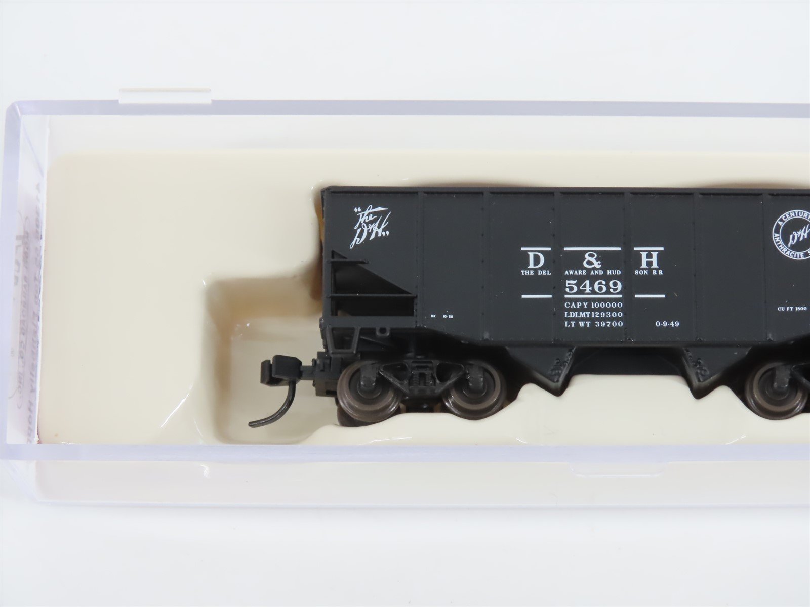 N Scale Atlas 41308 D&H Delaware & Hudson 2-Bay Open Hopper #5469 w/ Load