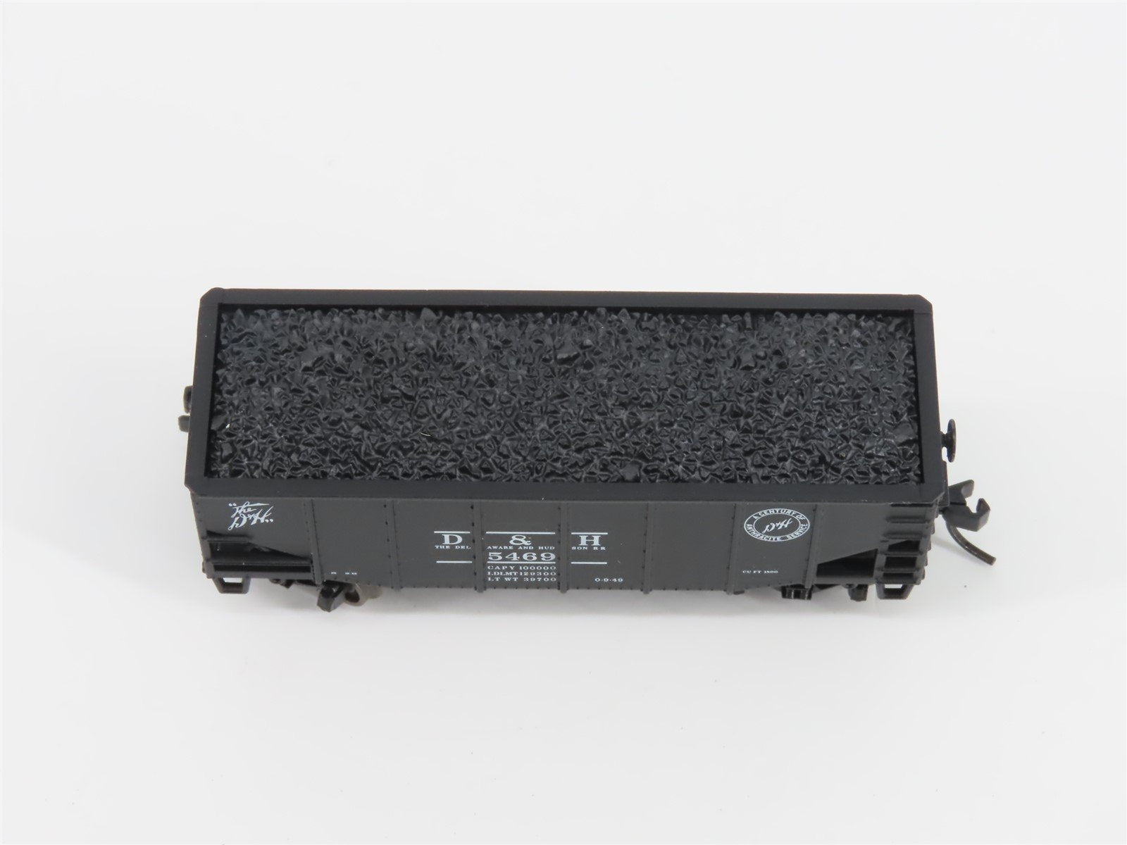 N Scale Atlas 41308 D&H Delaware & Hudson 2-Bay Open Hopper #5469 w/ Load